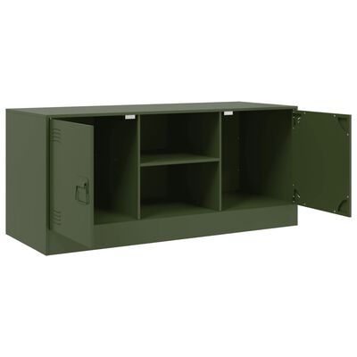 vidaXL TV Cabinet Olive Green 99x39x44 cm Steel