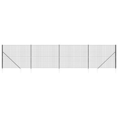 vidaXL Wire Mesh Fence with Spike Anchors Anthracite 1.8x10 m