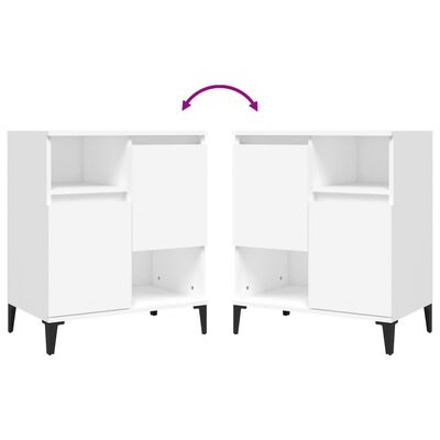 vidaXL Sideboards 2 pcs White 60x35x70 cm Engineered Wood