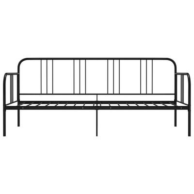 vidaXL Sofa Bed Frame without Mattress Black Metal 90x200 cm