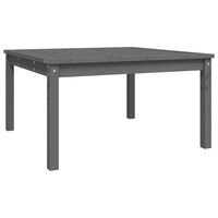 vidaXL Garden Table Grey 82.5x82.5x45 cm Solid Wood Pine