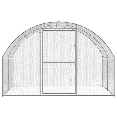 vidaXL Outdoor Chicken Coop 3x10x2 m Galvanised Steel