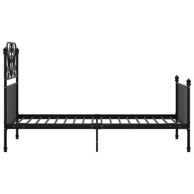 vidaXL Bed Frame without Mattress Black Metal 100x200 cm