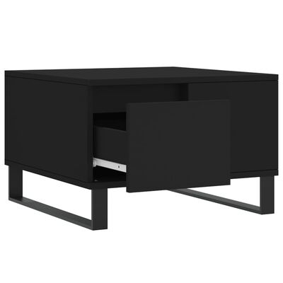 vidaXL Coffee Table Black 55x55x36.5 cm Engineered Wood