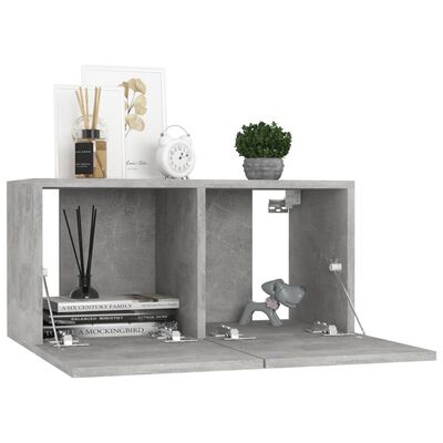 vidaXL 5 Piece TV Cabinet Set Concrete Grey Engineered Wood