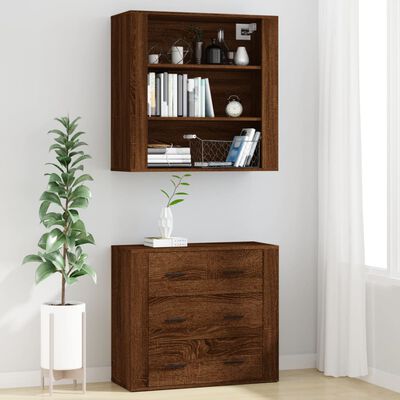 vidaXL Highboard Brown Oak Engineered Wood