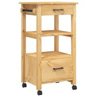 vidaXL Kitchen Trolley MONZA 48x40x90 cm Solid Wood Pine