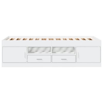 vidaXL Daybed with Drawers without Mattress White 75x190 cm Small Single