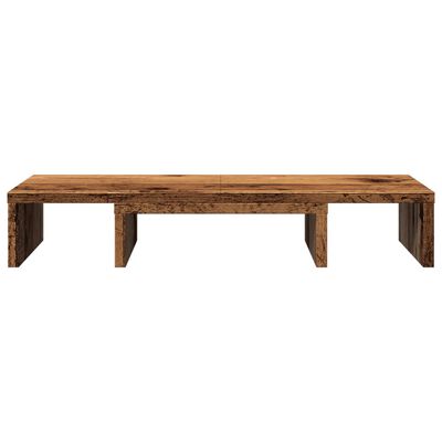 vidaXL Monitor Stand Adjustable Old Wood 60x24x10.5 cm Engineered Wood