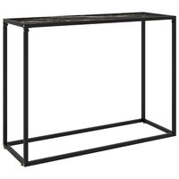 vidaXL Console Table Black 100x35x75 cm Tempered Glass