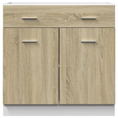 vidaXL Drawer Bottom Cabinet Sonoma Oak 80x46x81.5 cm Engineered Wood