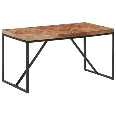 vidaXL Dining Table 140x70x76 cm Solid Acacia and Mango Wood