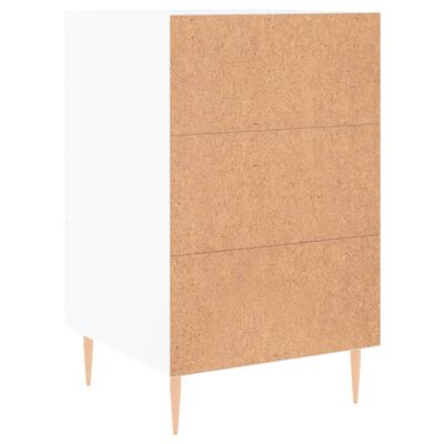 vidaXL Bedside Cabinet White 40x40x66 cm Engineered Wood