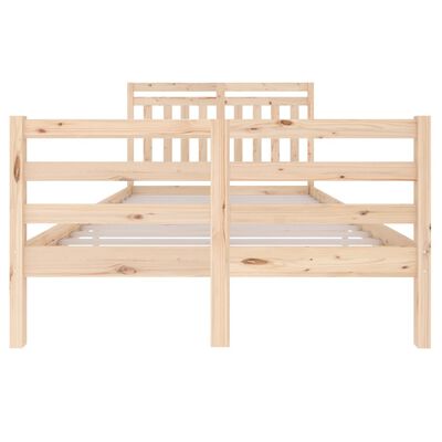 vidaXL Bed Frame without Mattress Solid Wood 120x200 cm (810425+814084)