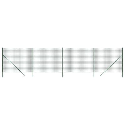 vidaXL Wire Mesh Fence Green 2x10 m Galvanised Steel