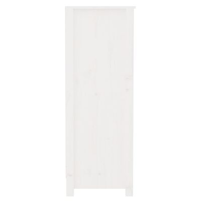 vidaXL Book Cabinet White 80x35x97 cm Solid Wood Pine