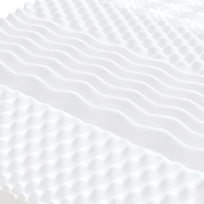 vidaXL Foam Mattresses 2 pcs White 90x190 cm 7-Zone Hardness 20 ILD