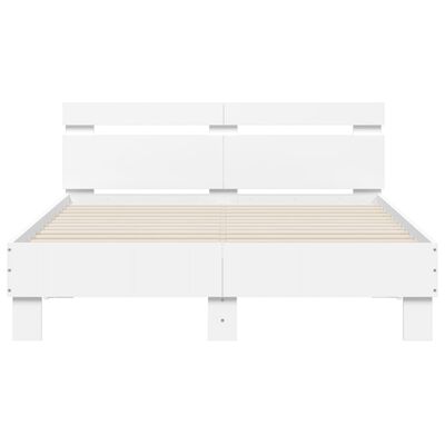 vidaXL Bed Frame without Mattress White 135x190 cm Double