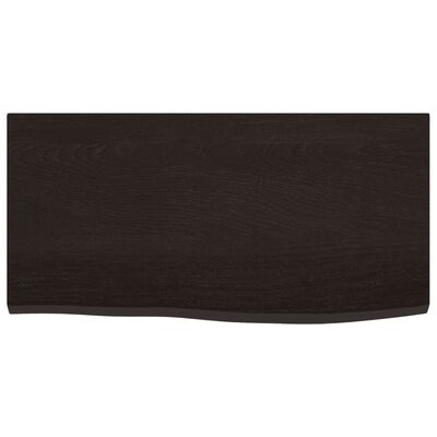 vidaXL Bathroom Countertop Dark Brown 60x30x2 cm Treated Solid Wood