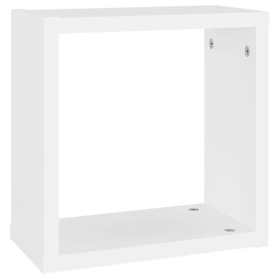 vidaXL Wall Cube Shelves 2 pcs White 30x15x30 cm