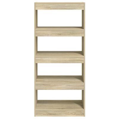 vidaXL Book Cabinet/Room Divider Sonoma Oak 60x30x135 cm Engineered Wood