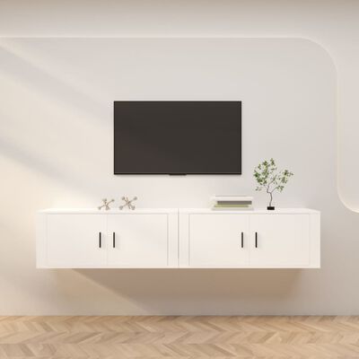 vidaXL Wall-mounted TV Cabinets 2 pcs White 100x34.5x40 cm