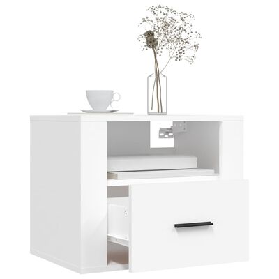 vidaXL Wall-mounted Bedside Cabinets 2 pcs White 50x36x40 cm