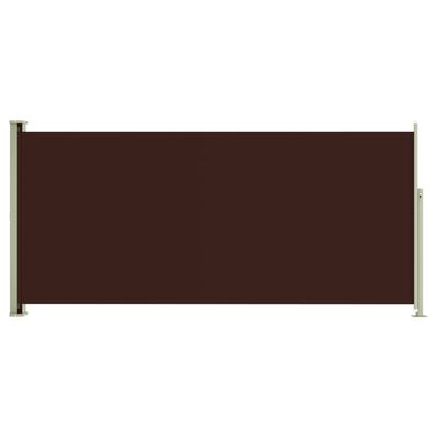 vidaXL Patio Retractable Side Awning 140x300 cm Brown