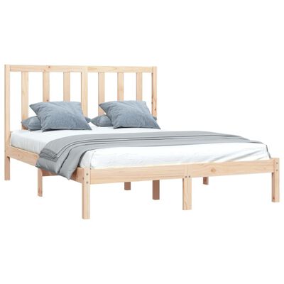 vidaXL Bed Frame without Mattress Solid Wood Pine 140x200 cm