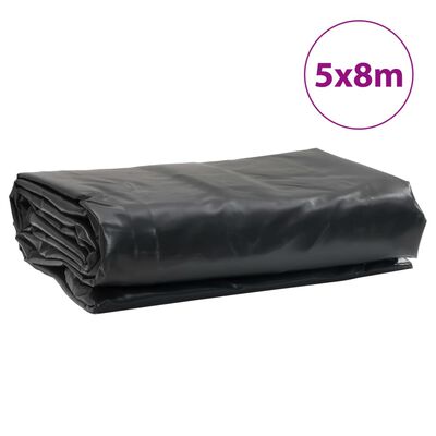 vidaXL Tarpaulin Black 5x8 m 650 g/m²