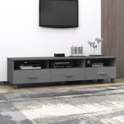 vidaXL TV Cabinet HAMAR Dark Grey 158x40x40 cm Solid Wood Pine