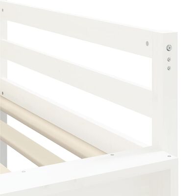 vidaXL Kids' Loft Bed with Tower without Mattress White&Black 90x200 cm