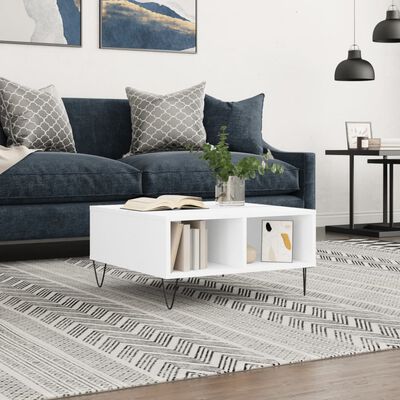 vidaXL Coffee Table White 60x60x30 cm Engineered Wood