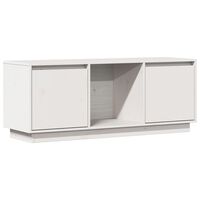 vidaXL TV Cabinet White 110.5x35x44 cm Solid Wood Pine