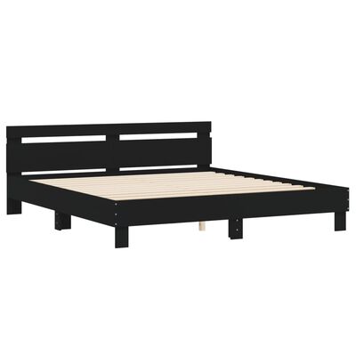 vidaXL Bed Frame without Mattress Black 200x200 cm