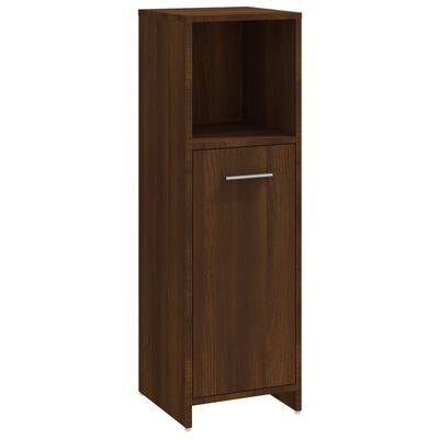 vidaXL 3 Piece Bathroom Furniture Set Brown Oak Engineered Wood