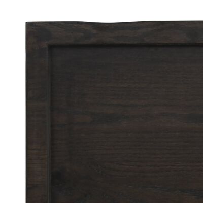 vidaXL Bathroom Countertop Dark Brown 40x60x(2-6) cm Treated Solid Wood