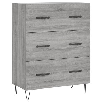 vidaXL Highboard Grey Sonoma 69.5x34x180 cm Engineered Wood