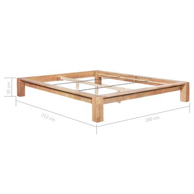 vidaXL Bed Frame without Mattress Solid Oak Wood 160x200 cm