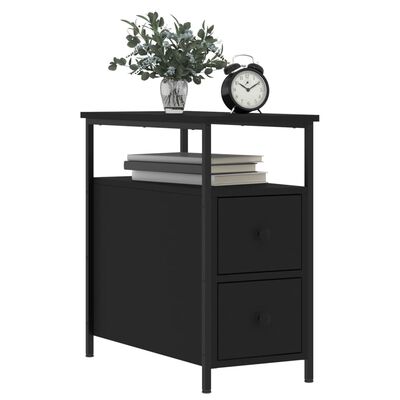 vidaXL Bedside Cabinets 2 pcs Black 30x60x60 cm Engineered Wood