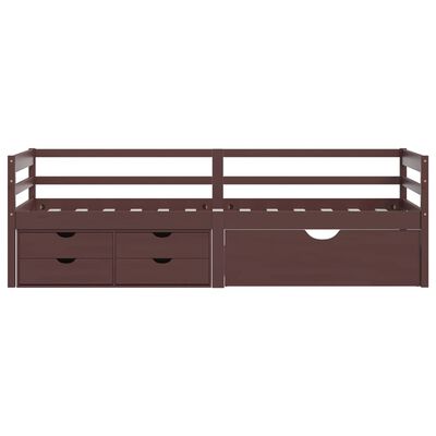 vidaXL Bed Frame with Storage without Mattress Dark Brown 90x200 cm