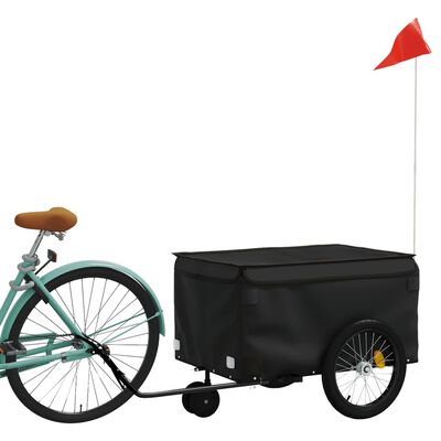 vidaXL Bike Trailer Black 30 kg Iron