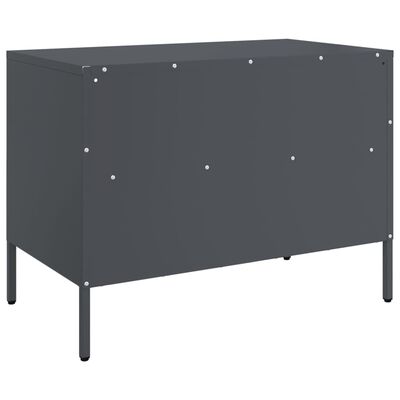 vidaXL TV Cabinet Anthracite 68x39x50.5 cm Steel