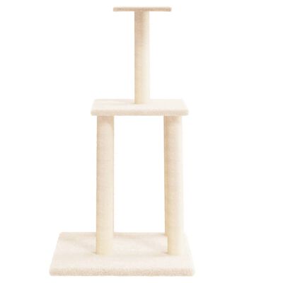 vidaXL Cat Tree with Sisal Scratching Posts Cream 85.5 cm