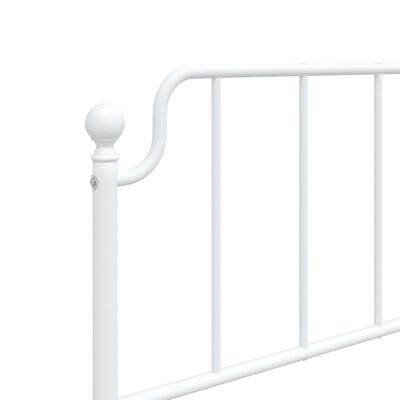 vidaXL Metal Headboard White 90 cm