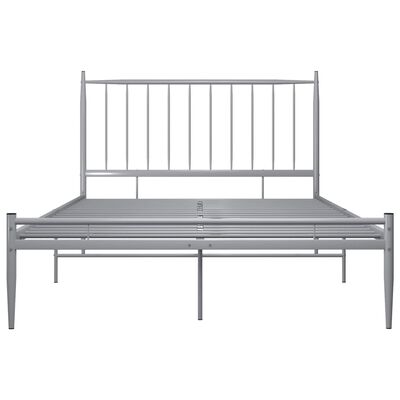 vidaXL Bed Frame without Mattress Grey Metal 120x200 cm