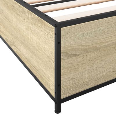 vidaXL Bed Frame without Mattress Sonoma Oak 180x200 cm Super King