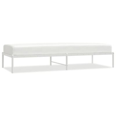 vidaXL Metal Bed Frame without Mattress White 80x200 cm