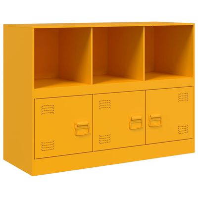 vidaXL Sideboard Mustard Yellow 99x39x73 cm Steel