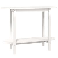 vidaXL Console Table White 110x40x80 cm Solid Wood Pine